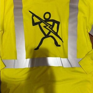 Yellow Safety Shirt with Reflective Stripes - men’s large